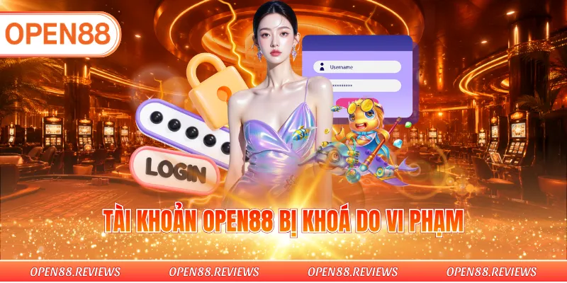 Tài khoản Open88 bị khoá do vi phạm