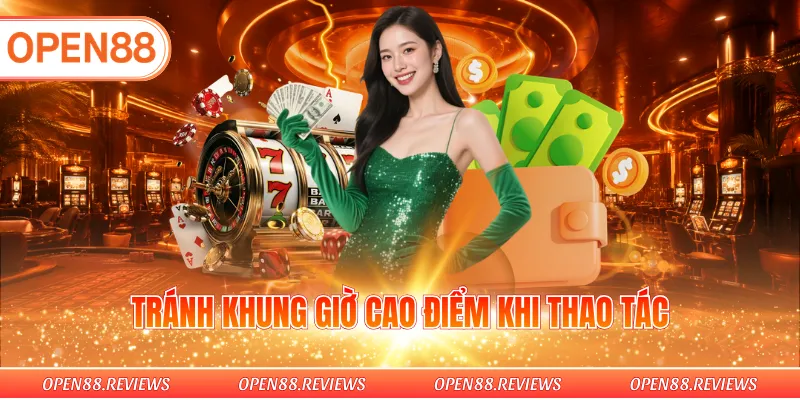 Tránh khung giờ cao điểm khi thao tác